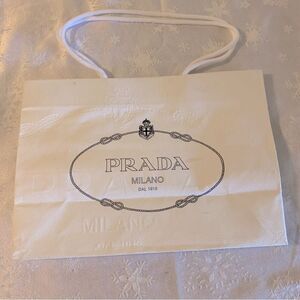 Prada Paper Bag Embossed 13.75”x9.74” not perfect has some spots see pics